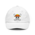 Straw Hat Skull Dad Hat | Embroidered Pirate Skull Cap