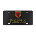 Naive Vanity License Plate — Black Shield Emblem Decorative Plate