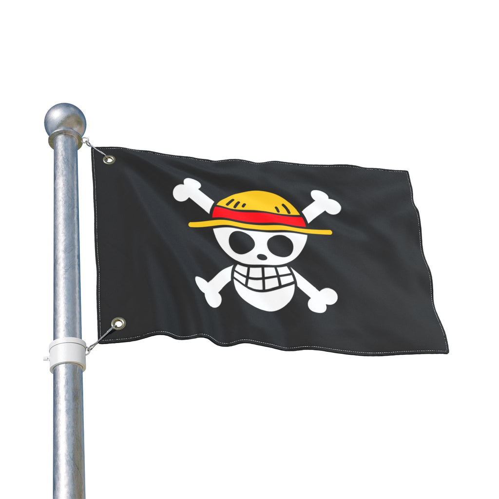 Straw Hat Skull crossbones Flag | Double-Sided Pirate Banner
