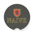 Soapstone Car Coaster — Naïve Crest Round Car Cup Holder Insert