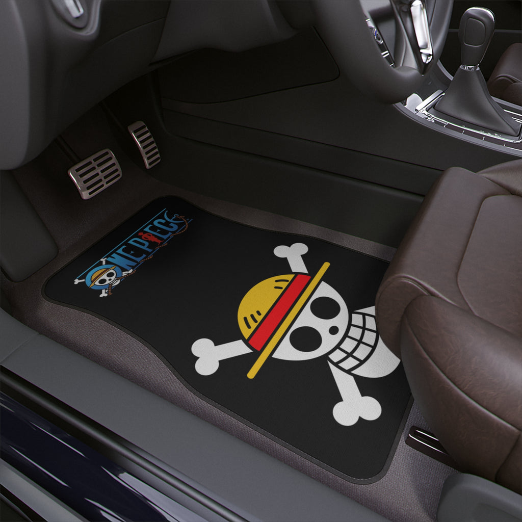 Straw Hat Skull Car Floor Mat | Anime Pirate Logo Floor Mat