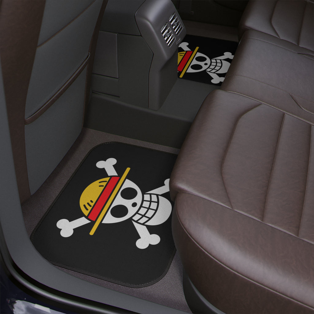 Straw Hat Skull Car Floor Mat | Anime Pirate Logo Floor Mat