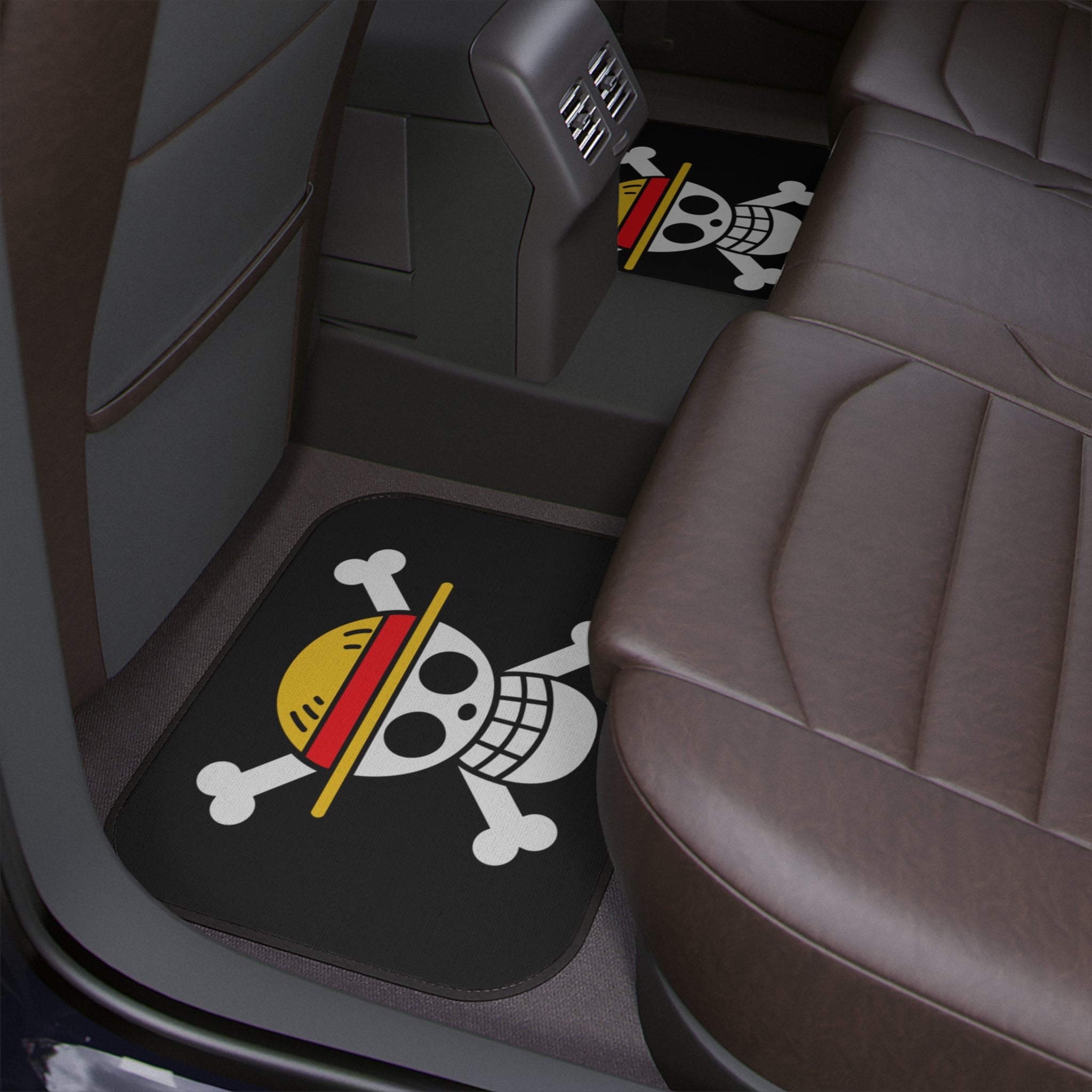 Straw Hat Skull Car Floor Mat | Anime Pirate Logo Floor Mat
