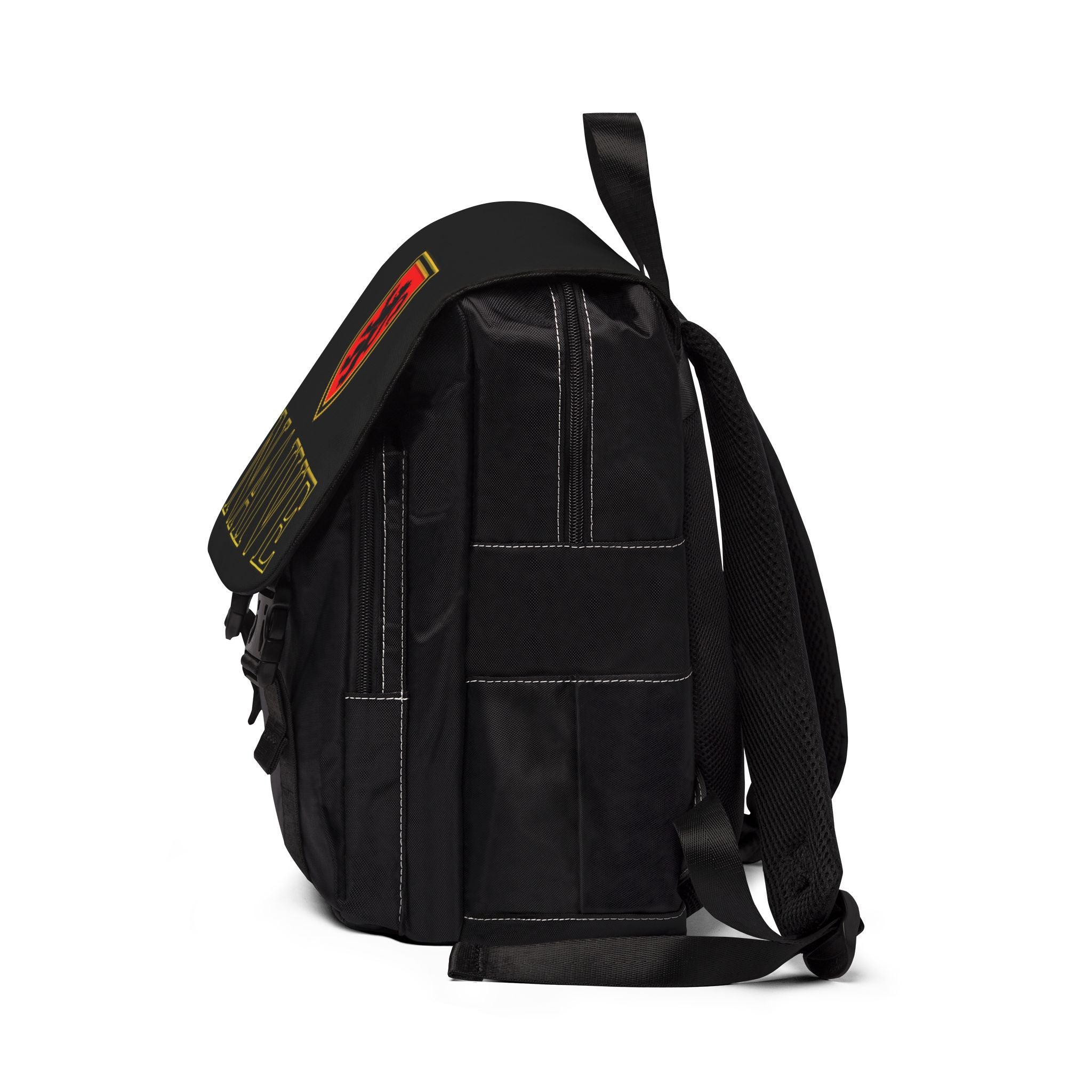 Naive Shield Backpack — Casual Black Shoulder Pack