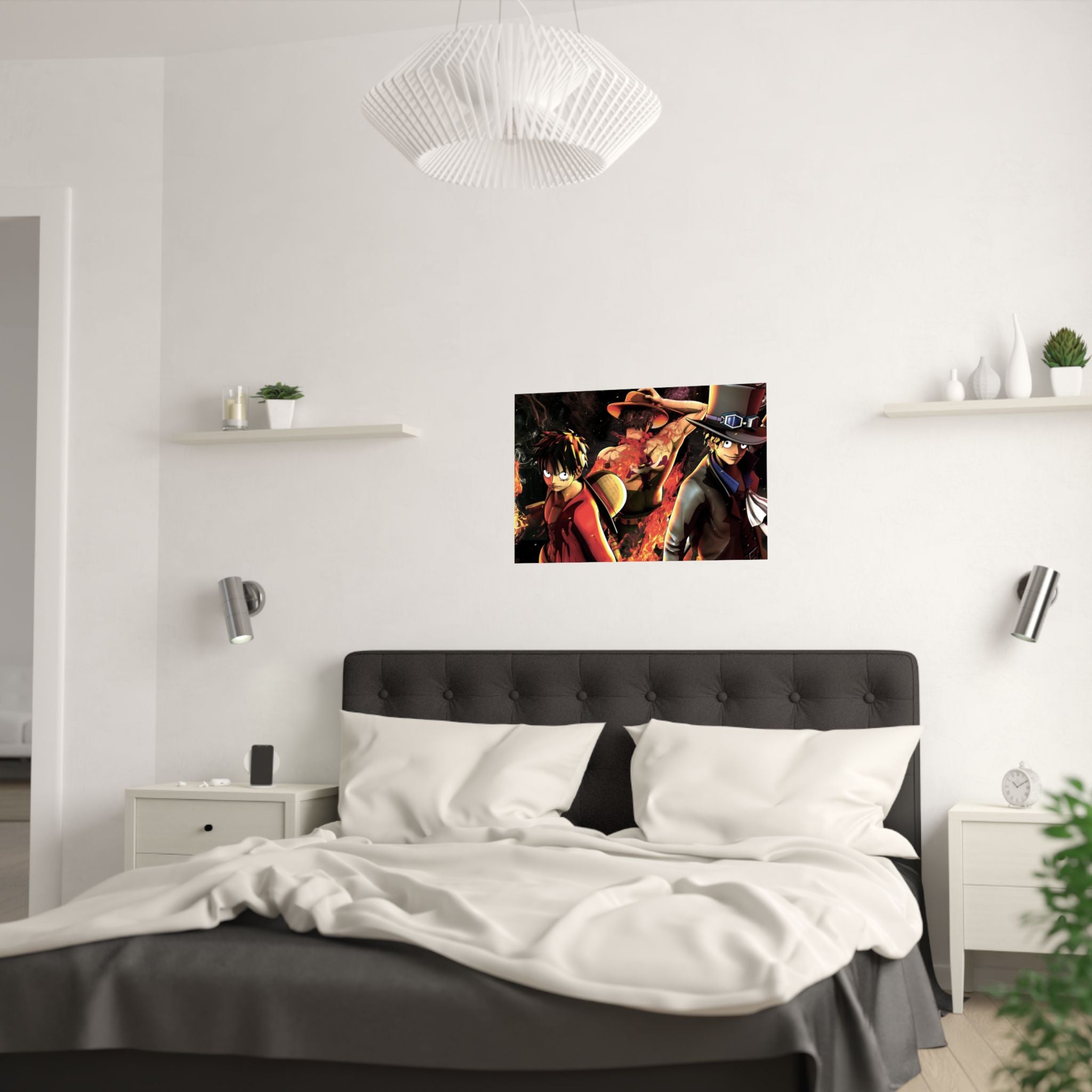 One Piece Fire Trio Poster | Satin Poster