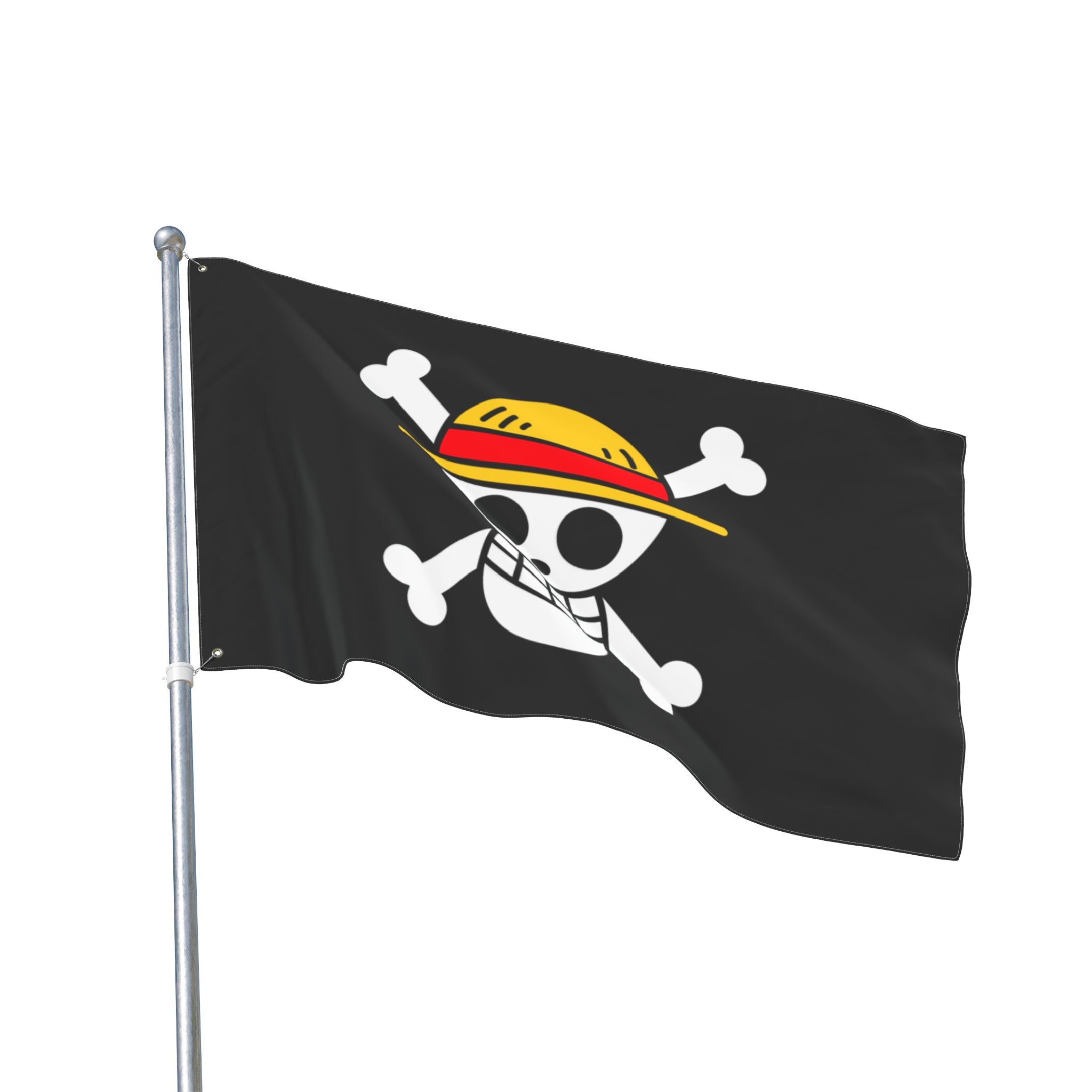 Straw Hat Skull crossbones Flag | Double-Sided Pirate Banner