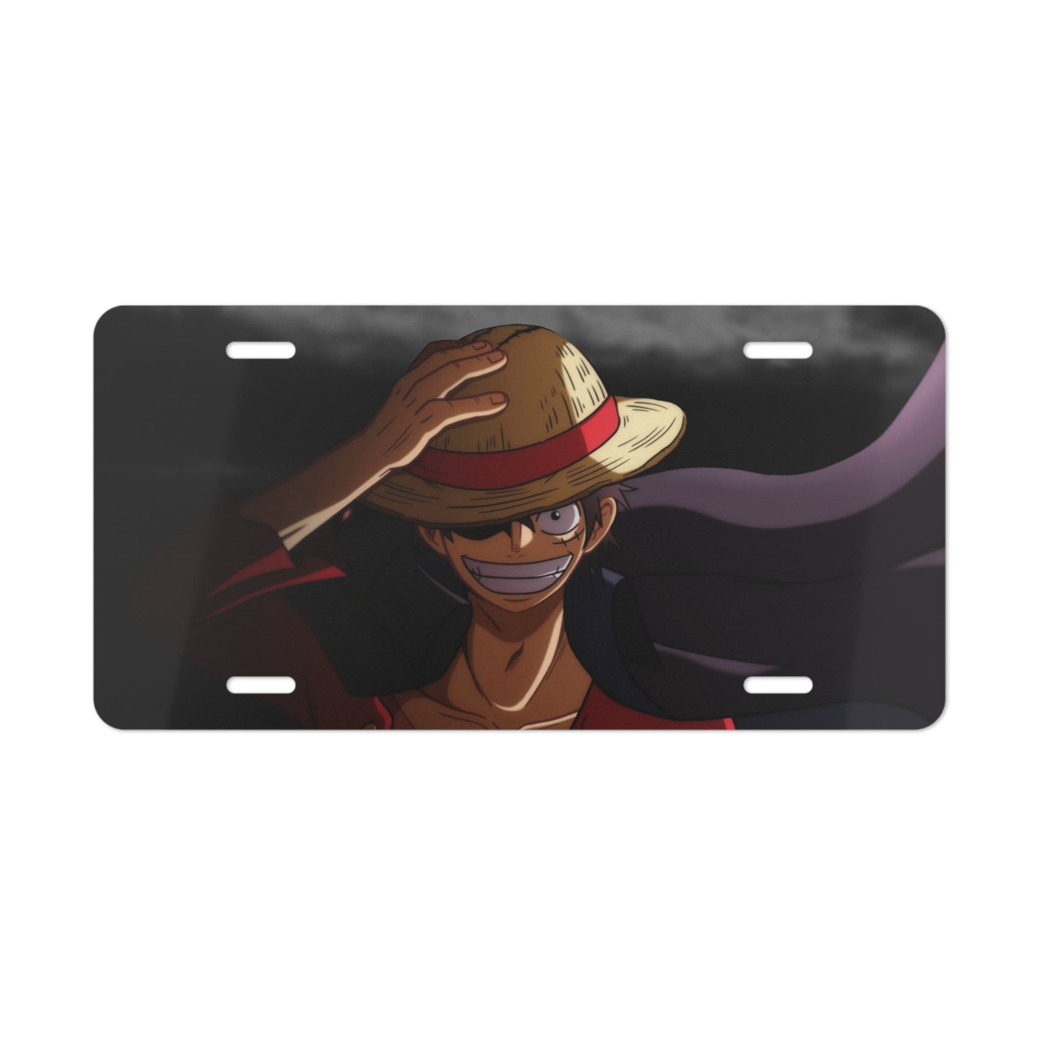 Luffy Straw Hat Anime Vanity Plate — Pirate King Car License Plate