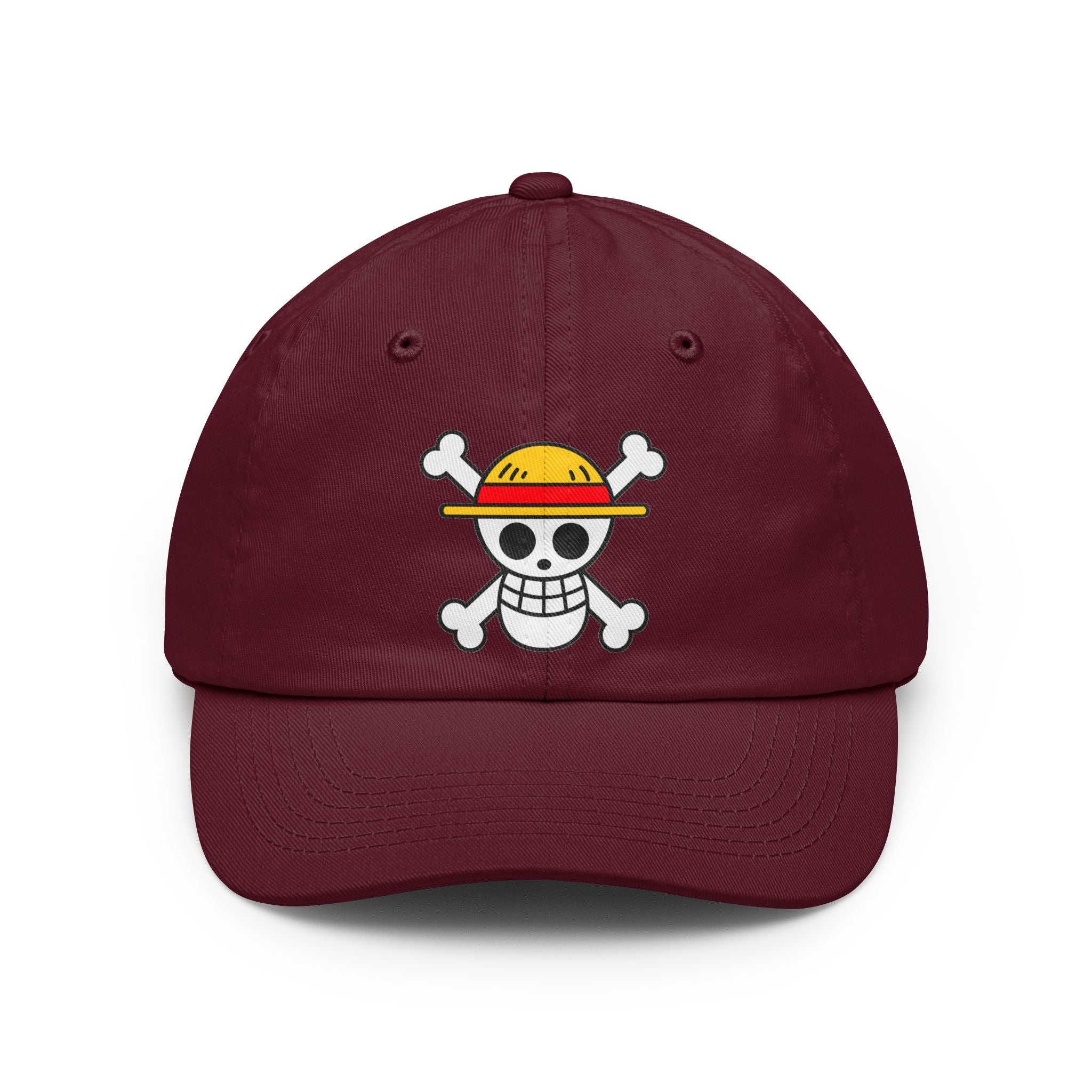 Straw Hat Skull Dad Hat | Embroidered Pirate Skull Cap