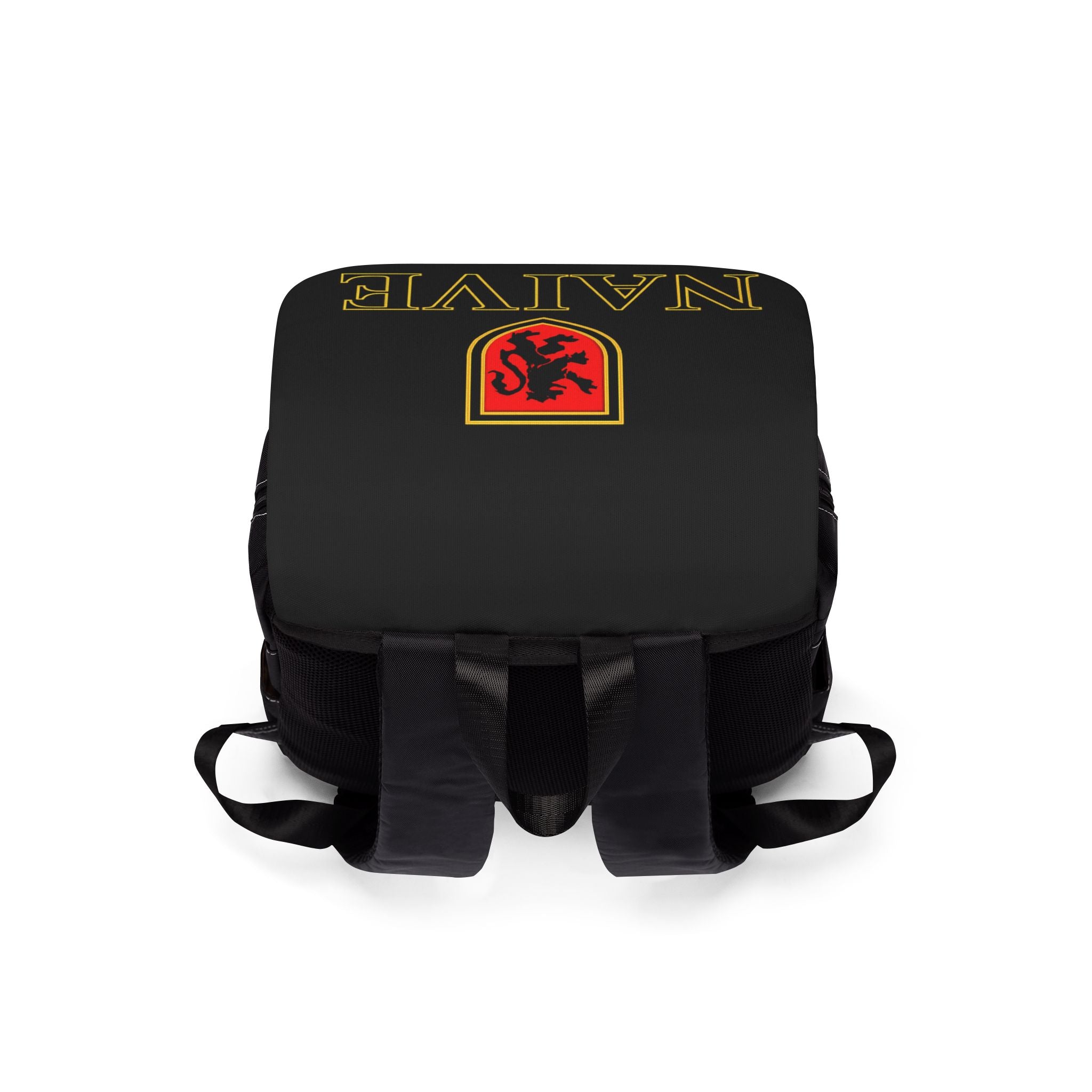 Naive Shield Backpack — Casual Black Shoulder Pack