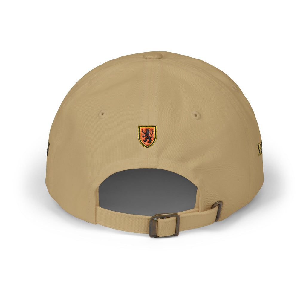Naive Industries Embroidered Crest Classic Dad Cap | White Cotton Baseball Hat