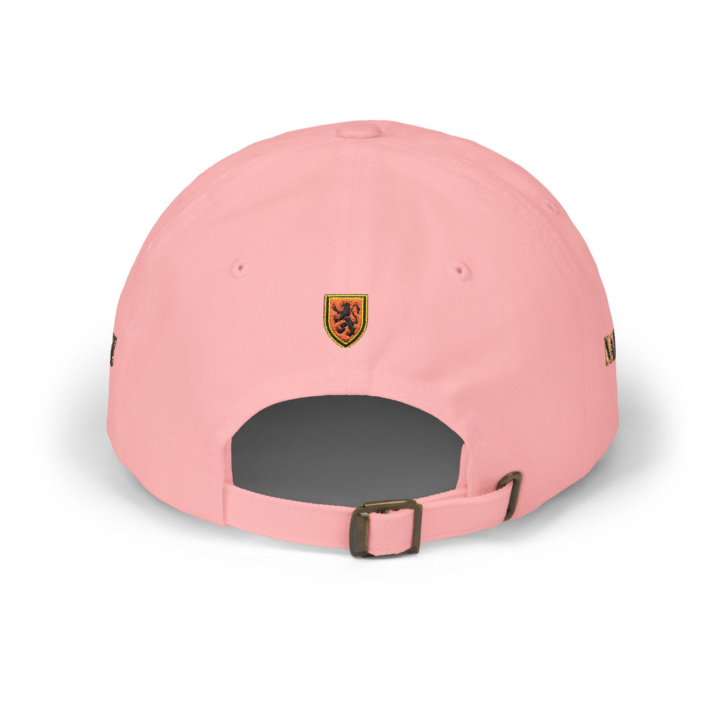 Naive Industries Embroidered Crest Classic Dad Cap | White Cotton Baseball Hat