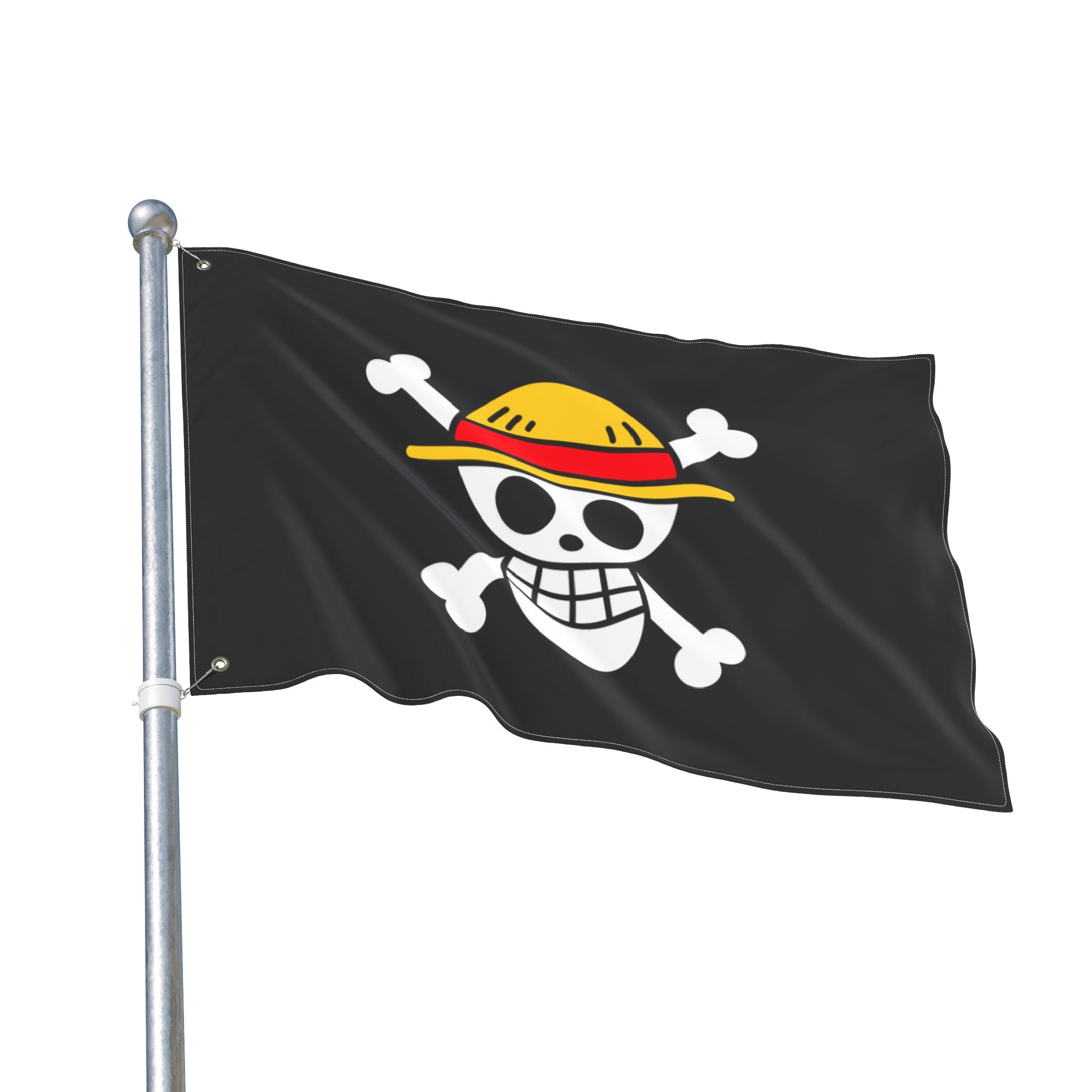 Straw Hat Skull crossbones Flag | Double-Sided Pirate Banner