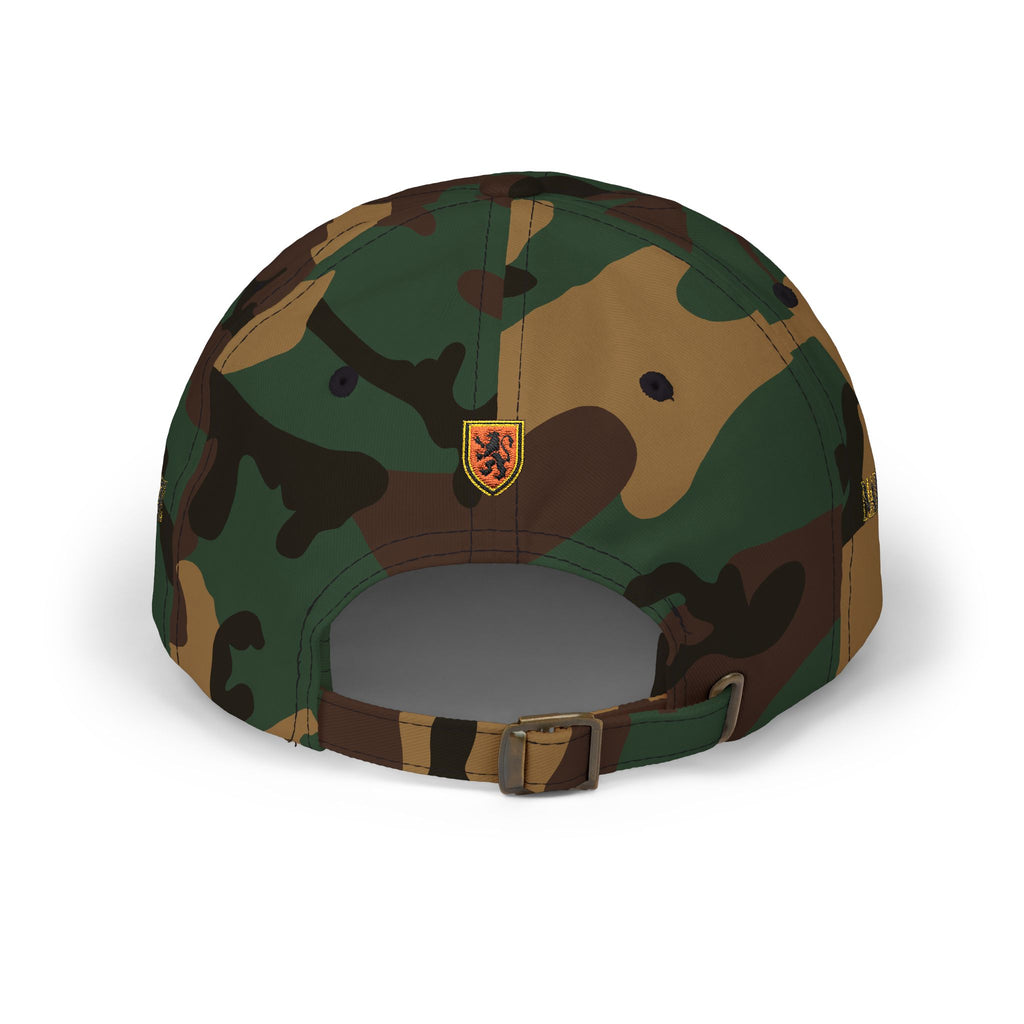 Naive Industries Embroidered Crest Classic Dad Cap | White Cotton Baseball Hat