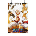 Ace Anime Fire Illustration Satin Poster | Anime Wall Art, Shonen Character Print