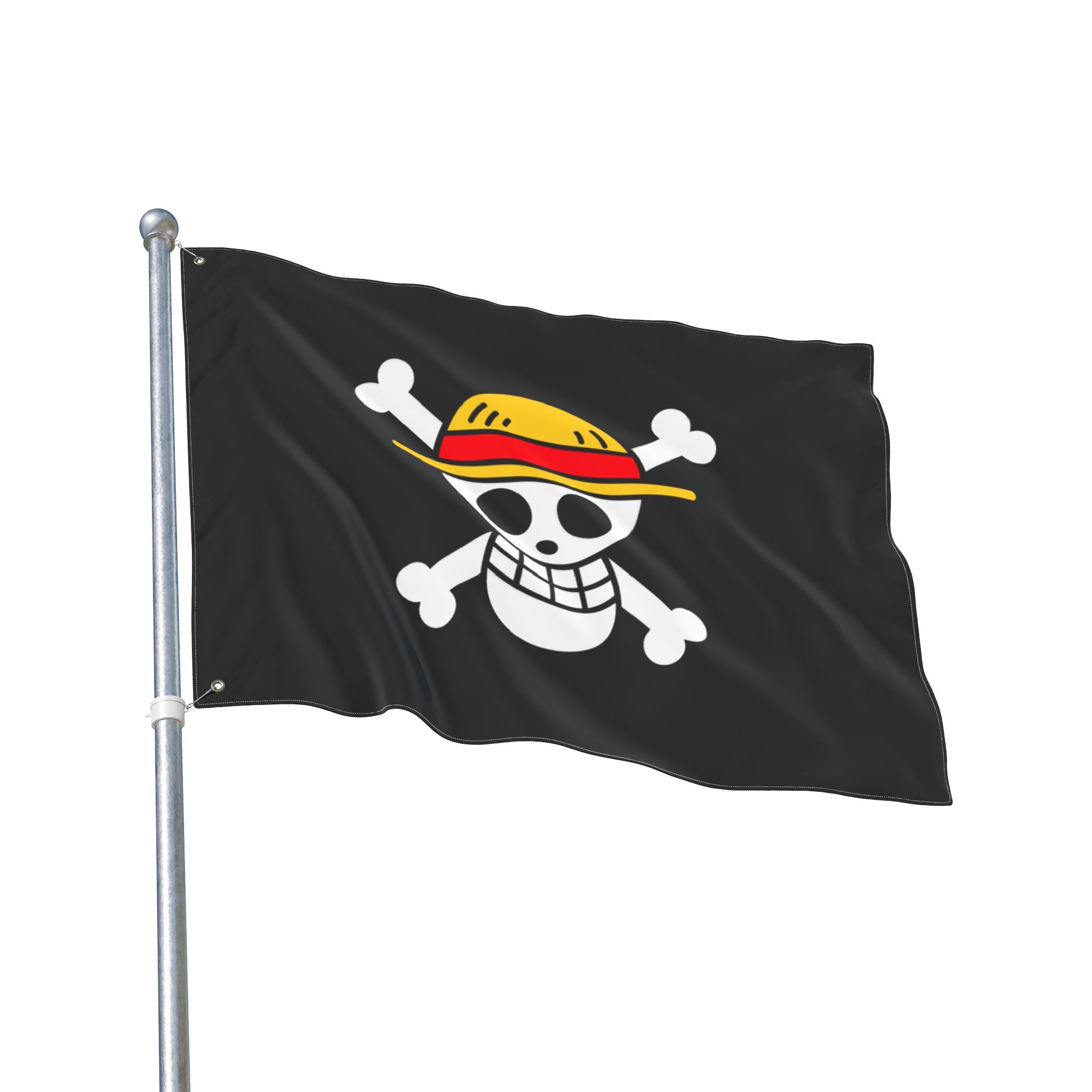 Straw Hat Skull crossbones Flag | Double-Sided Pirate Banner
