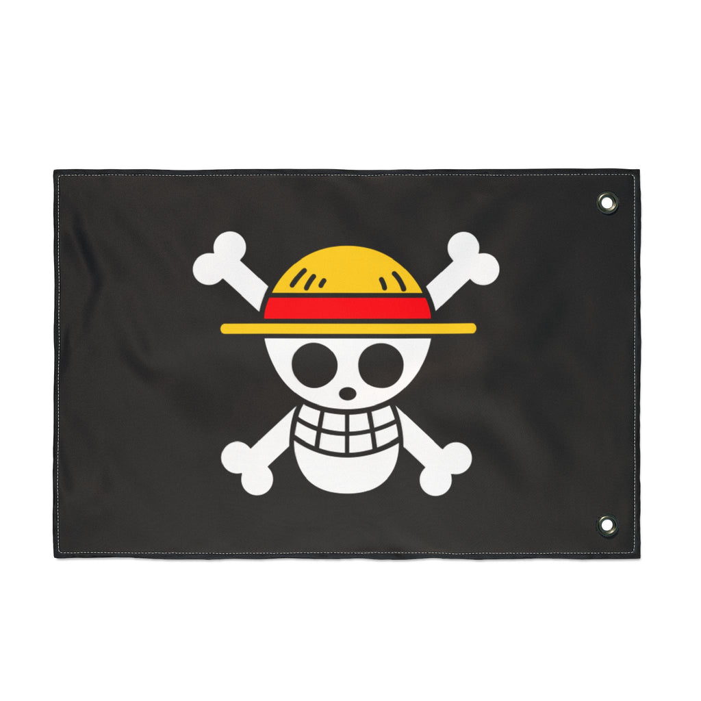 Straw Hat Skull crossbones Flag | Double-Sided Pirate Banner