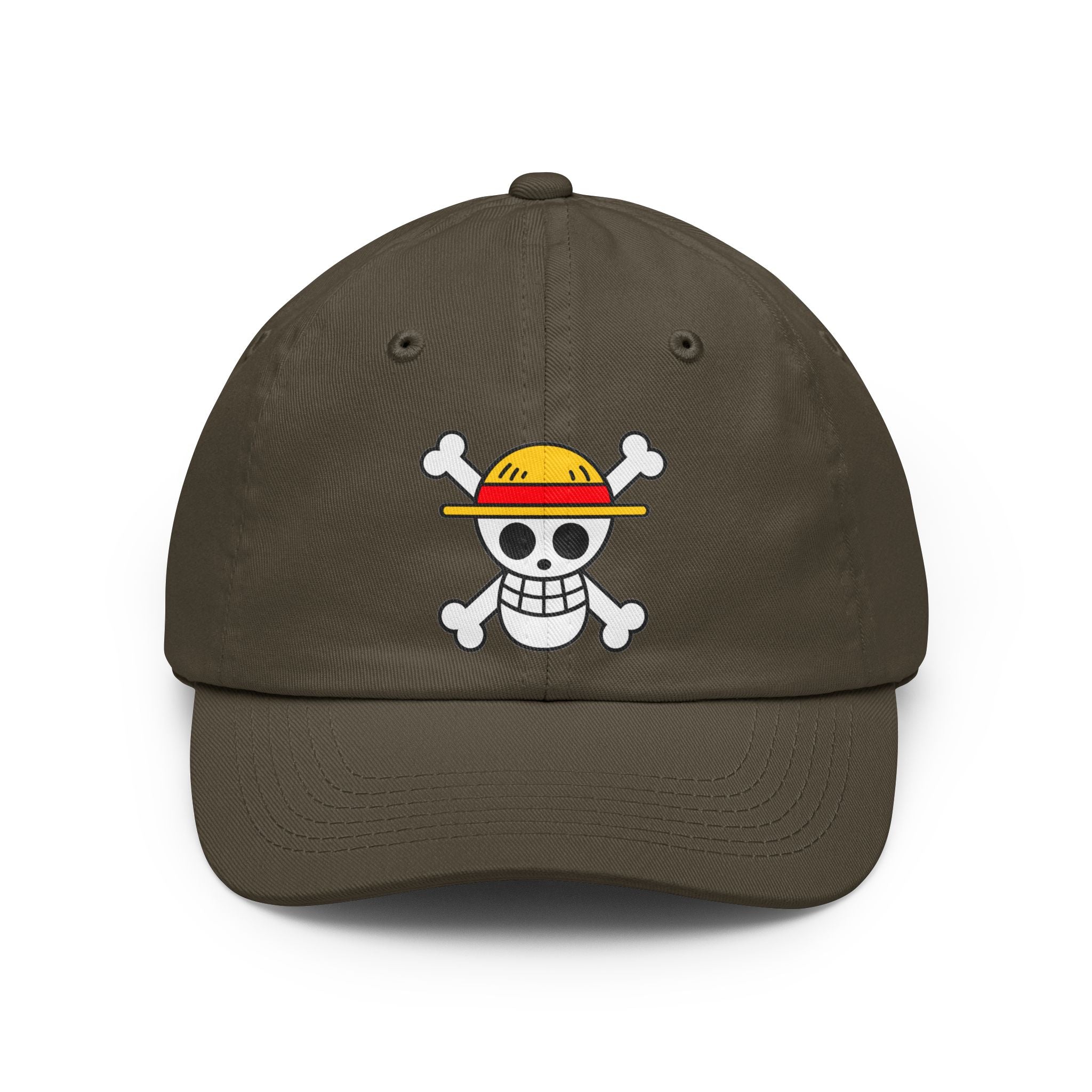 Straw Hat Skull Dad Hat | Embroidered Pirate Skull Cap