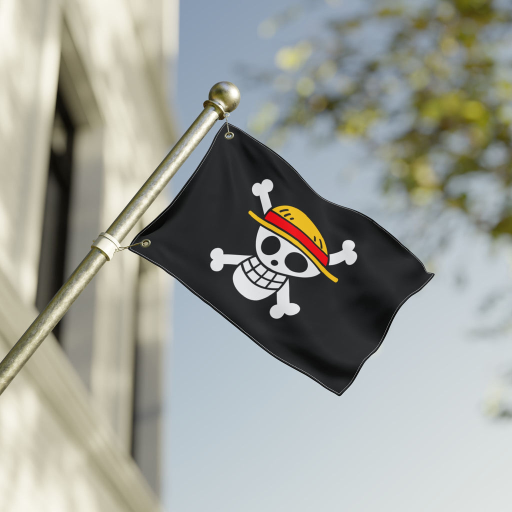 Straw Hat Skull crossbones Flag | Double-Sided Pirate Banner