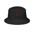 Naive Embroidered Bucket Hat — Crest Logo Casual Sun Hat