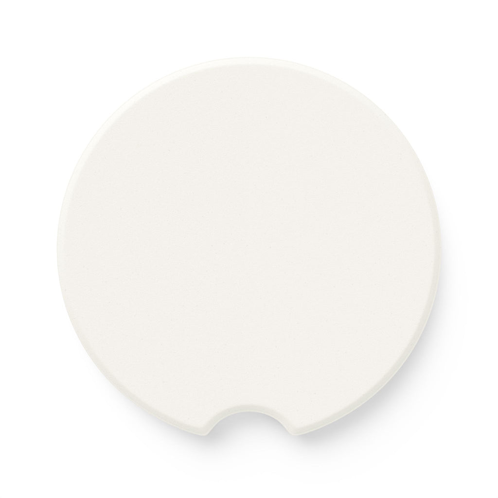 Soapstone Car Coaster — Naïve Crest Round Car Cup Holder Insert
