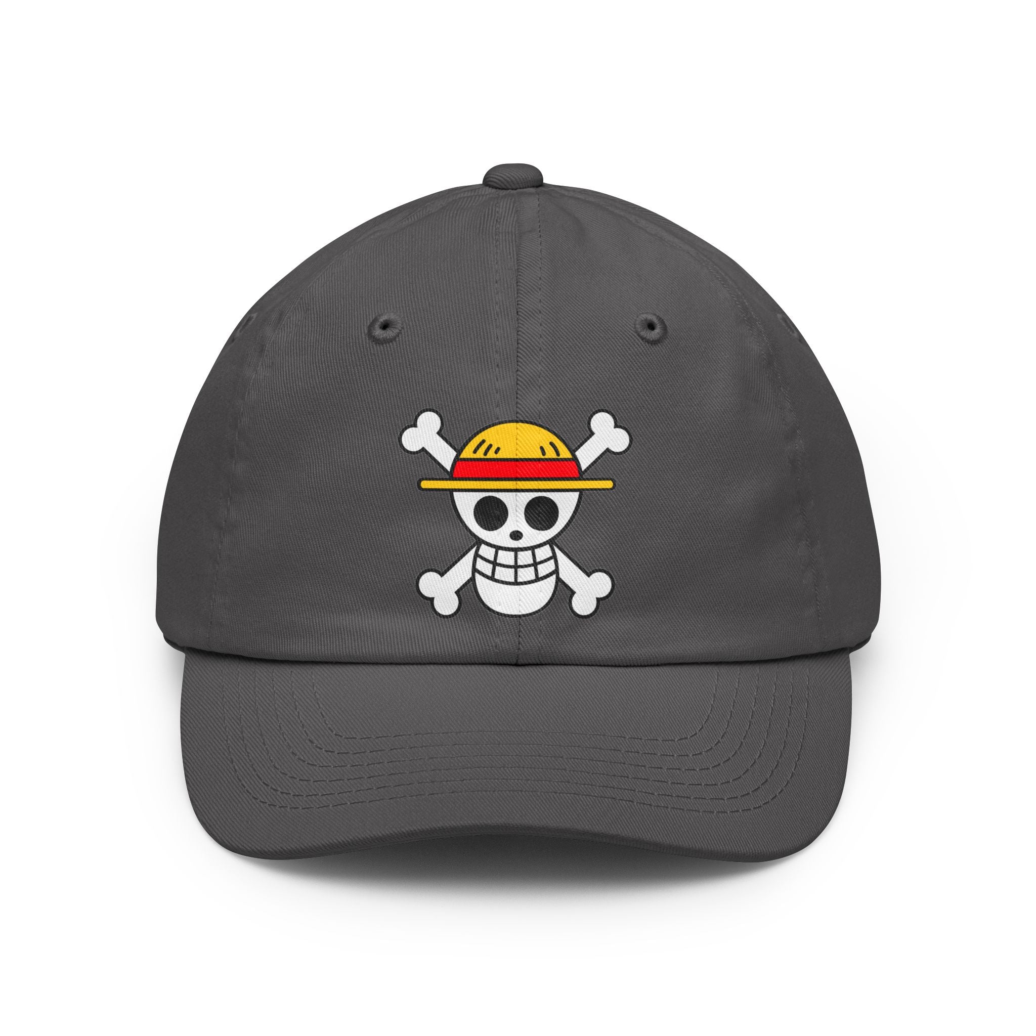 Straw Hat Skull Dad Hat | Embroidered Pirate Skull Cap