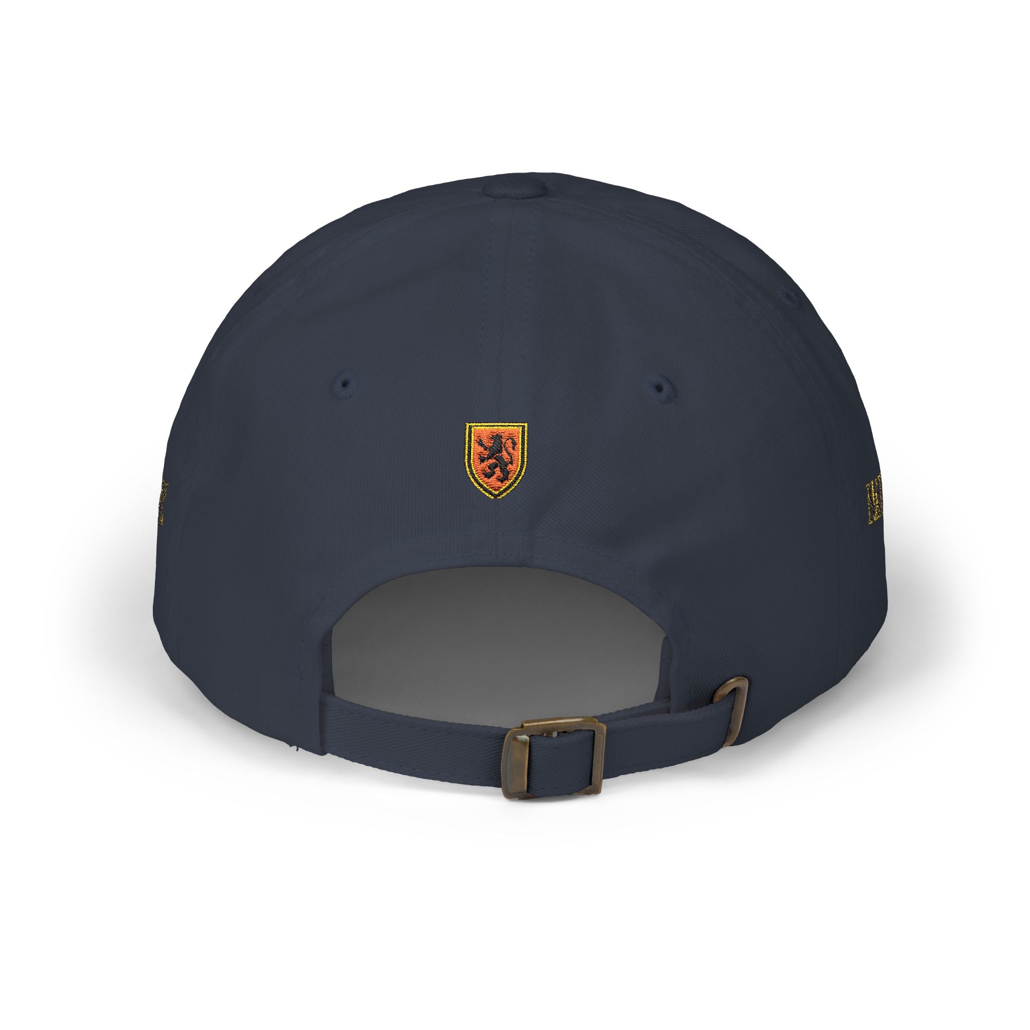 Naive Industries Embroidered Crest Classic Dad Cap | White Cotton Baseball Hat