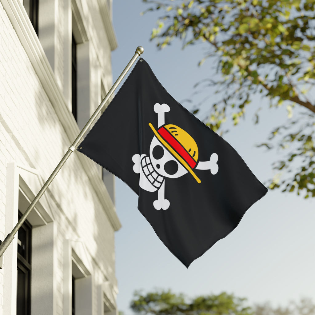 Straw Hat Skull crossbones Flag | Double-Sided Pirate Banner